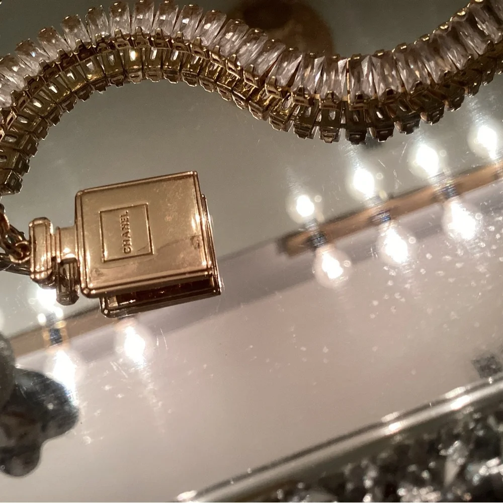 CHANEL Gold and Silver necklace with cubic zirconia - Picture 6 of 10